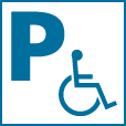 障害者優先駐車場ありの画像